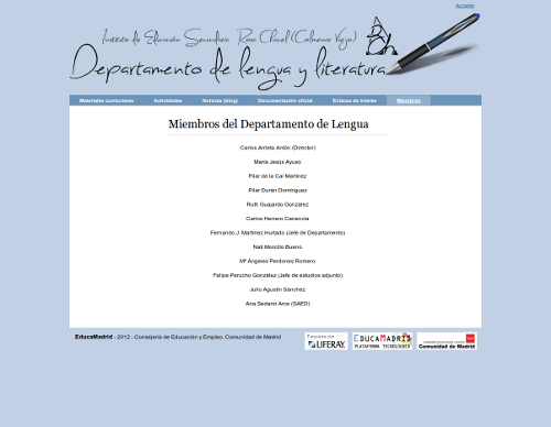 La nueva web del Departamento de Lengua